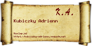 Kubiczky Adrienn névjegykártya